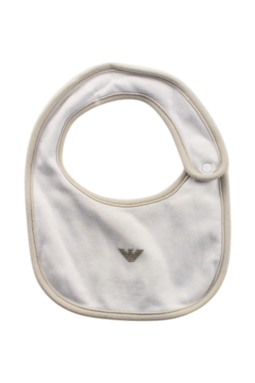A White Bibs from Armani in size O/S for neutral. (Front View)