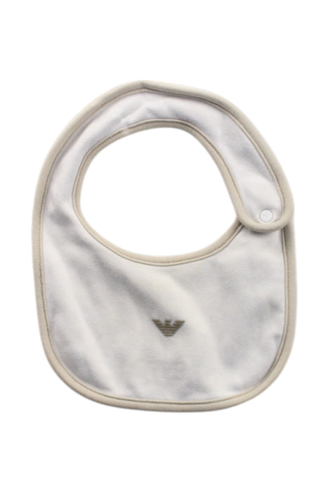 A White Bibs from Armani in size O/S for neutral. (Front View)