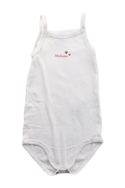A White Sleeveless Bodysuits from Petit Bateau in size 2T for neutral. (Front View)