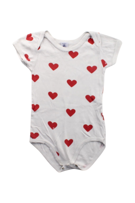 A Red Short Sleeve Bodysuits from Petit Bateau in size 2T for neutral. (Front View)