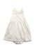 A White Sleeveless Dresses from Petit Bateau in size 3T for girl. (Front View)