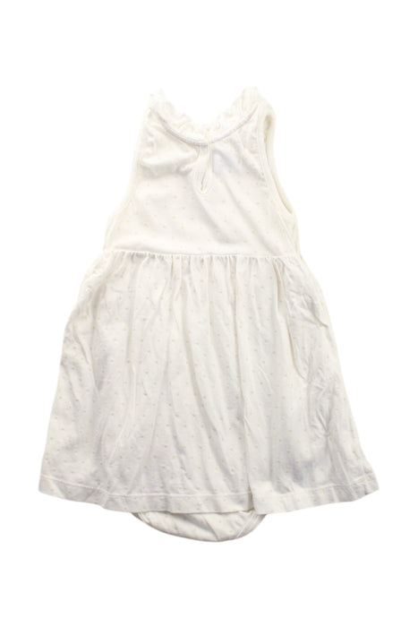 A White Sleeveless Dresses from Petit Bateau in size 3T for girl. (Back View)
