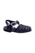 A Navy Sandals from Méduse in size 3T for neutral. (Front View)
