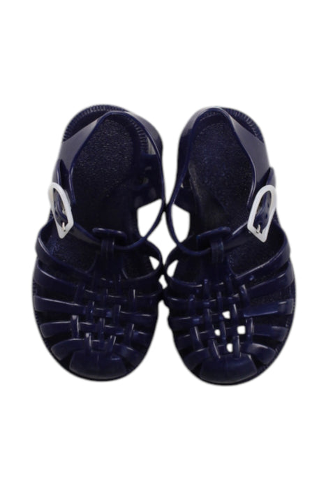 A Navy Sandals from Méduse in size 3T for neutral. (Back View)