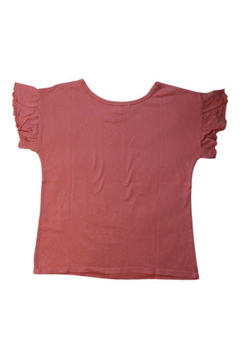 A Pink Short Sleeve Tops from Emile et Ida in size 6T for girl. (Back View)