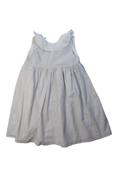 A White Sleeveless Dresses from Laranjinha in size 8Y for girl. (Front View)