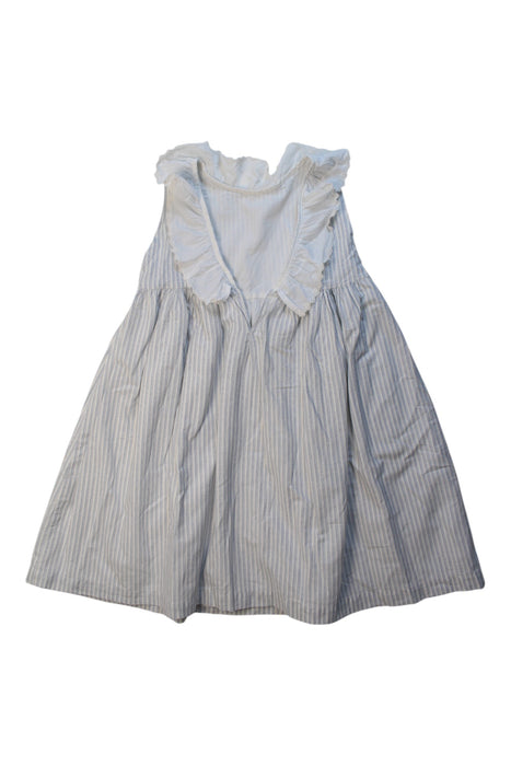 A White Sleeveless Dresses from Laranjinha in size 8Y for girl. (Back View)