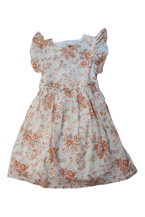 A Multicolour Short Sleeve Dresses from Laranjinha in size 8Y for girl. (Front View)