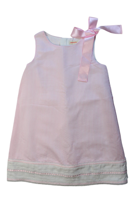 A Pink Sleeveless Dresses from Momonittu in size 8Y for girl. (Front View)