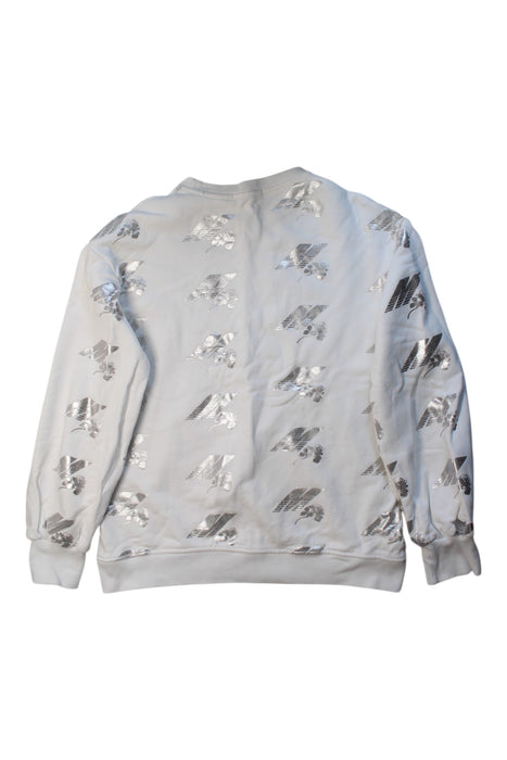 A White Crewneck Sweatshirts from MSGM in size 12Y for girl. (Back View)