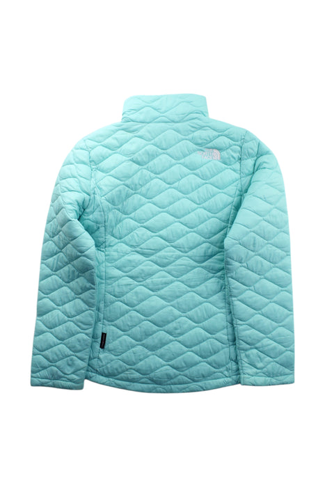A Teal Puffer/Quilted Jackets from The North Face in size 7Y for neutral. (Back View)