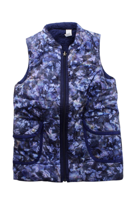 A Blue Outerwear Vests from Ivivva in size 7Y for girl. (Front View)