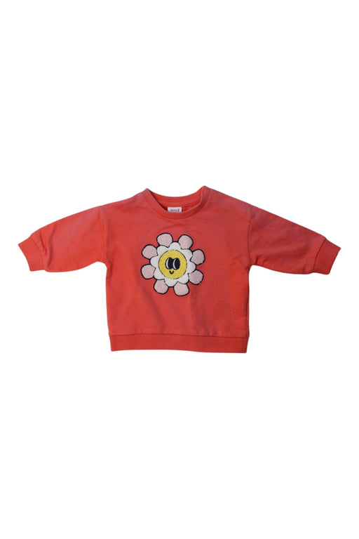 A Red Crewneck Sweatshirts from Seed in size 3-6M for girl. (Front View)