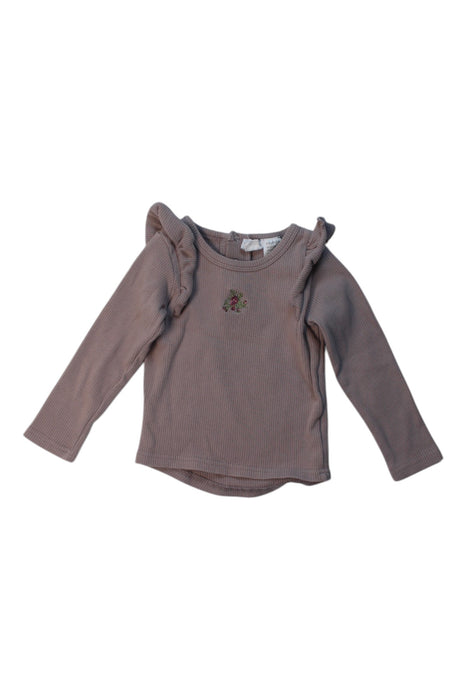 A Taupe Long Sleeve Tops from Jamie Kay in size 6-12M for girl. (Front View)
