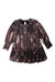 A Metallic Long Sleeve Dresses from Piccola Ludo in size 6T for girl. (Front View)