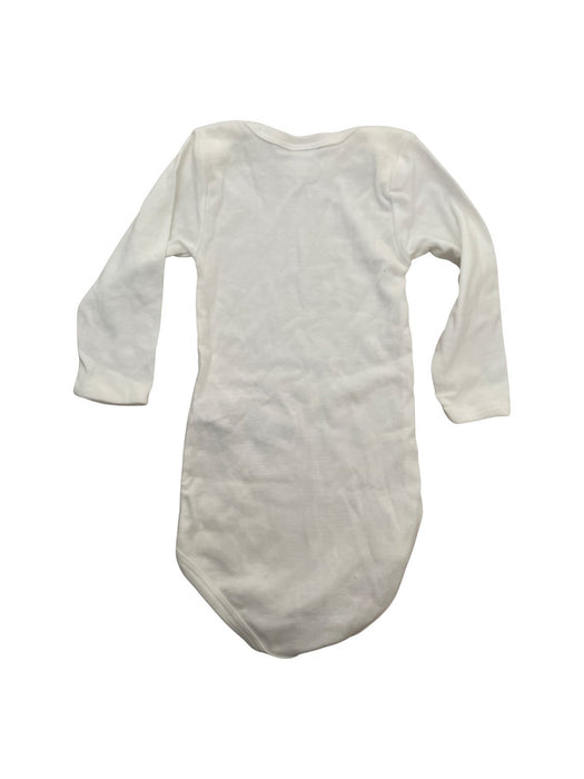A Ivory Long Sleeve Bodysuits from Petit Bateau in size 6-12M for neutral. (Back View)