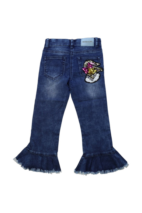 A Blue Jeans from Monnalisa in size 8Y for girl. (Back View)
