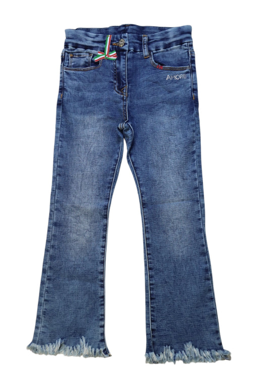 A Blue Jeans from Monnalisa in size 8Y for girl. (Front View)