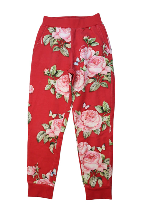 A Red Sweatpants from Monnalisa in size 6T for girl. (Front View)