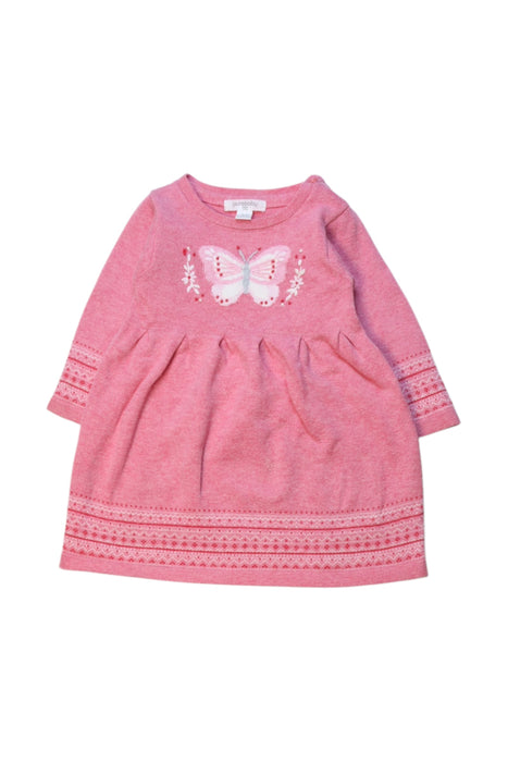 A Pink Sweater Dresses from Purebaby in size 3-6M for girl. (Front View)