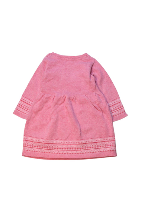 A Pink Sweater Dresses from Purebaby in size 3-6M for girl. (Back View)