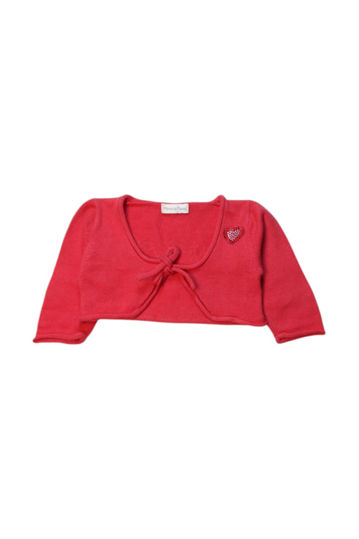 A Red Cardigans from Mamas & Papas in size Newborn for girl. (Front View)