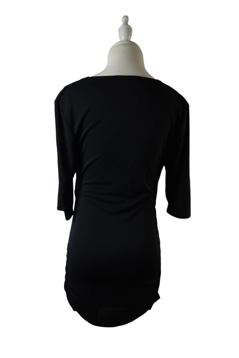 A Black Short Sleeve Dresses from Mayarya in size Maternity-M for maternity. (Back View)
