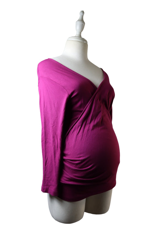 A Pink Long Sleeve Tops from Jojo Maman Bébé in size Maternity-M for maternity. (Front View)