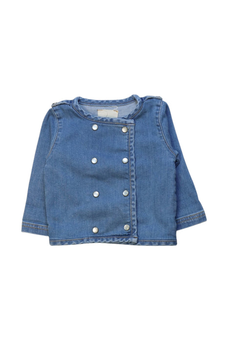 A Blue Lightweight Jackets from Louis Louise in size 6-12M for neutral. (Front View)