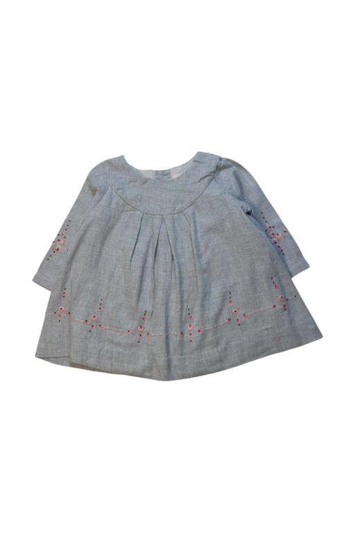 A Grey Long Sleeve Dresses from Bonpoint in size 3-6M for girl. (Front View)