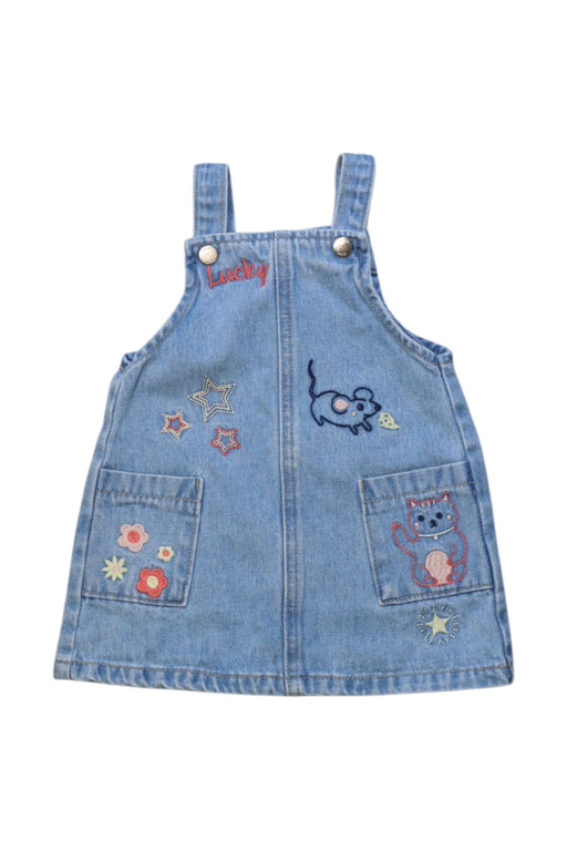 A Blue Overall Dresses from Seed in size 6-12M for neutral. (Front View)