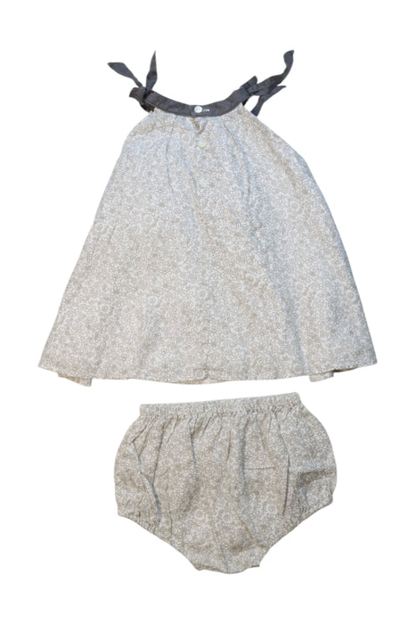 A Grey Dress Sets from La Stupenderia in size 6-12M for girl. (Back View)