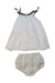 A Grey Dress Sets from La Stupenderia in size 6-12M for girl. (Back View)