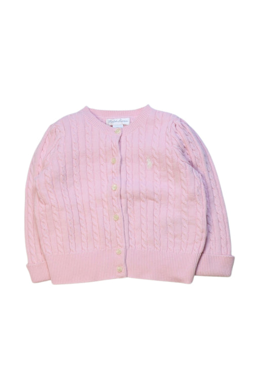 A Pink Cardigans from Ralph Lauren in size 6-12M for girl. (Front View)