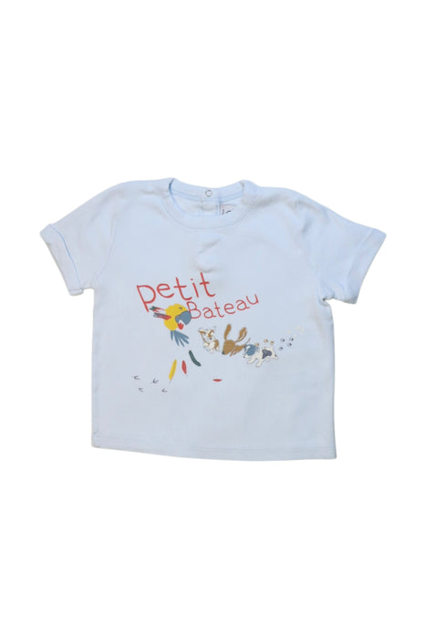 A White Short Sleeve T Shirts from Petit Bateau in size 12-18M for neutral. (Front View)