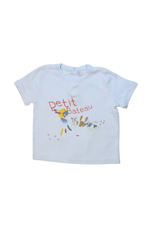 A White Short Sleeve T Shirts from Petit Bateau in size 12-18M for neutral. (Front View)