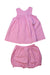 A Pink Dress Sets from Jacadi in size 6-12M for girl. (Back View)
