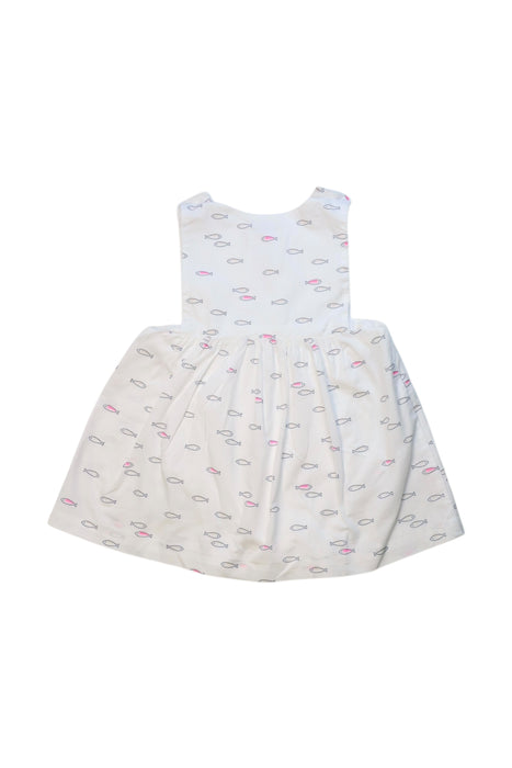 A White Sleeveless Dresses from Jacadi in size 6-12M for girl. (Back View)