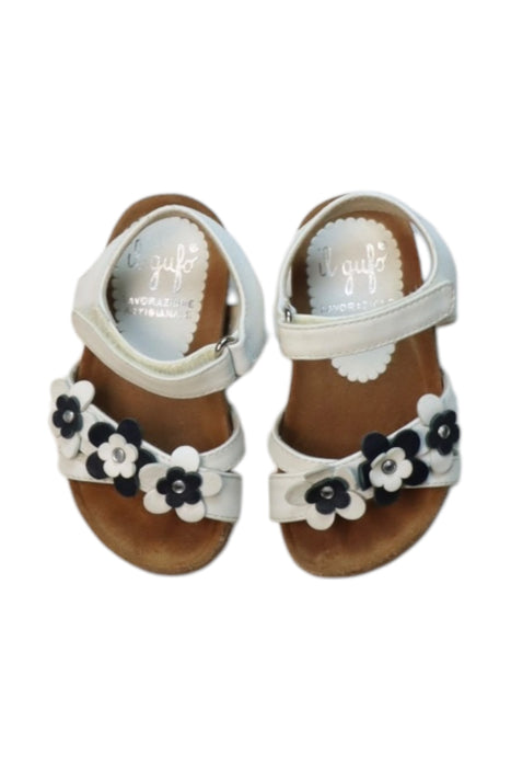 A White Sandals from Il Gufo in size 12-18M for girl. (Front View)
