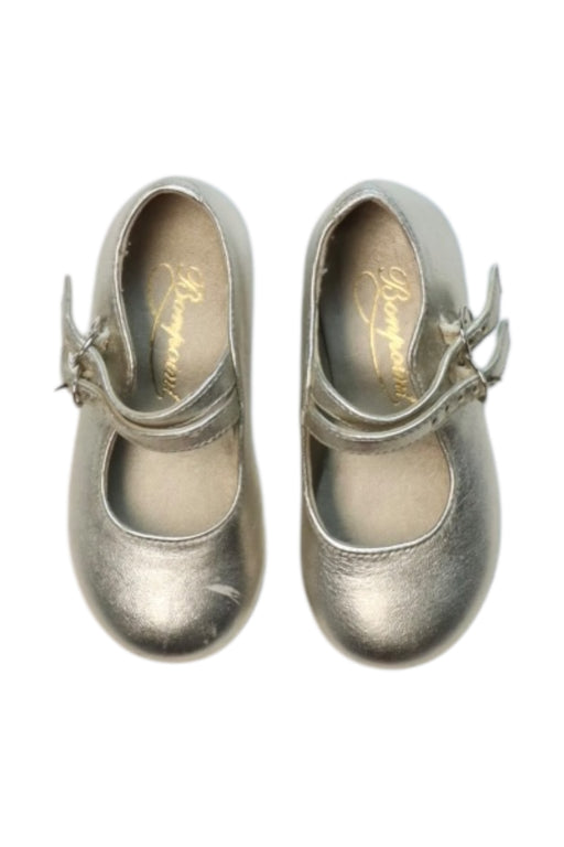 A Silver Dress Shoes from Bonpoint in size 12-18M for girl. (Front View)