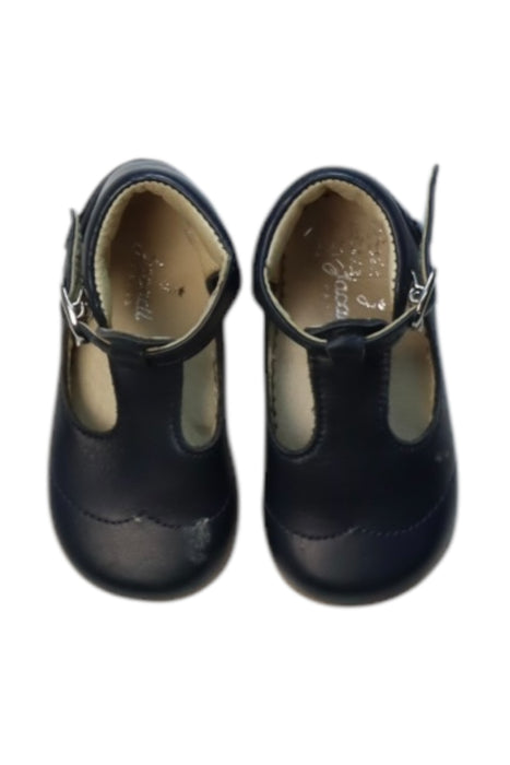 A Navy Dress Shoes from Jacadi in size 12-18M for girl. (Front View)