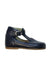 A Navy Dress Shoes from Jacadi in size 12-18M for girl. (Back View)