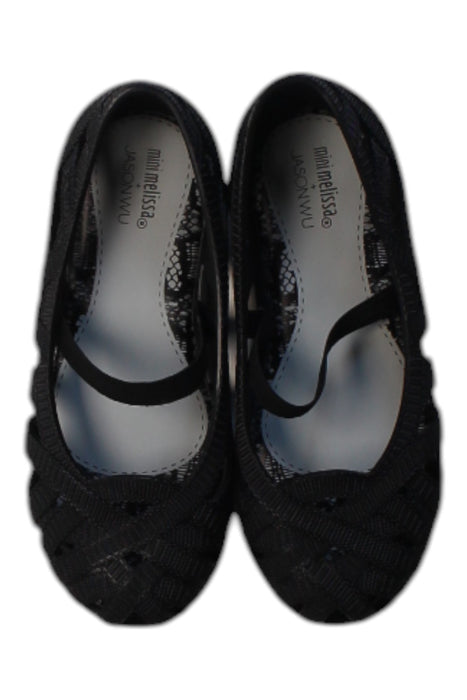 A Black Flats from Mini Melissa Jason Wu in size 12-18M for girl. (Back View)