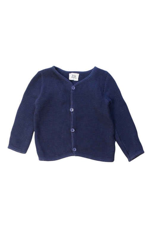 A Navy Cardigans from Felix & Mina in size 4T for girl. (Front View)