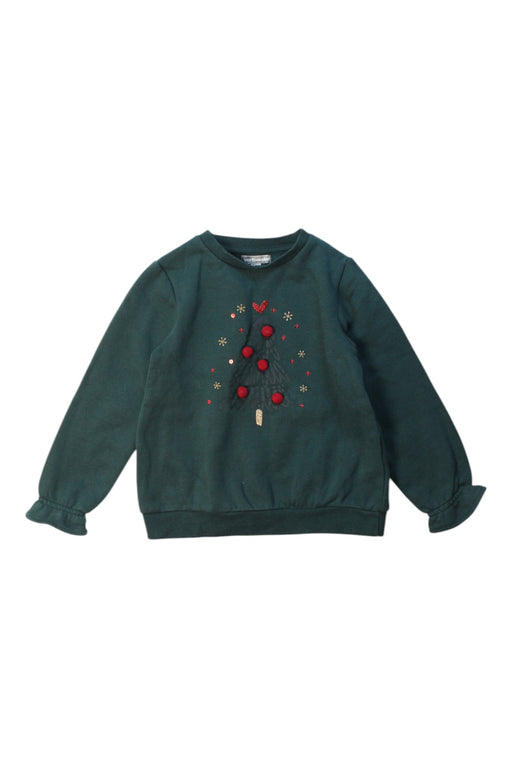 A Green Crewneck Sweatshirts from Vertbaudet in size 5T for girl. (Front View)