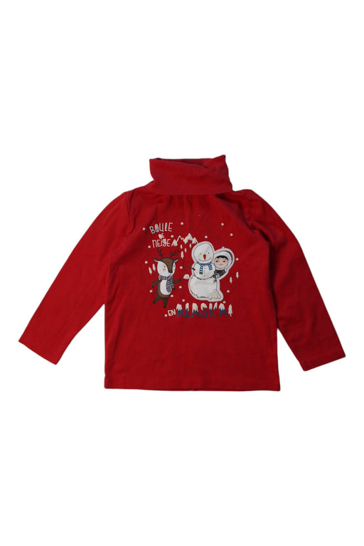 A Red Long Sleeve Tops from Sergent Major in size 4T for girl. (Front View)