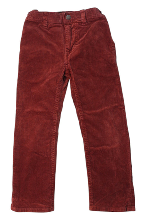 A Burgundy Casual Pants from Les Enfantines in size 4T for girl. (Front View)