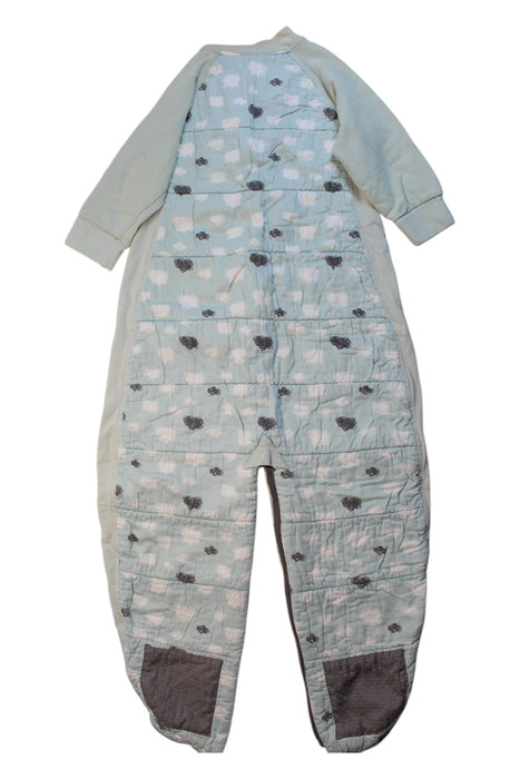 A Green Sleepsacs from ErgoPouch in size 2T for neutral. (Back View)