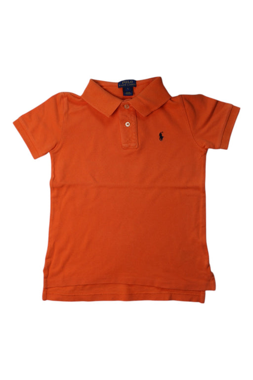 A Orange Short Sleeve Polos from Polo Ralph Lauren in size 5T for boy. (Front View)