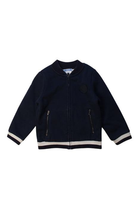 A Navy Lightweight Jackets from Jacadi in size 4T for boy. (Front View)